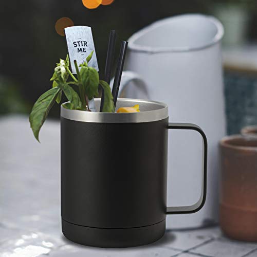 MEWAY 12oz Insulated Travel Mug with Handle