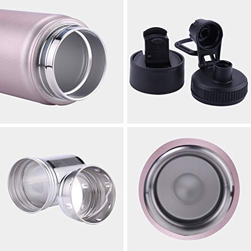 Rosegold Insulated Infuser Travel Mug for Tea