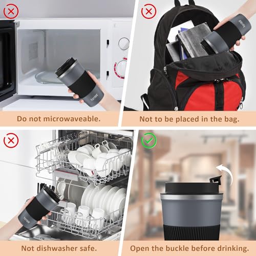 KETIEE 12oz Insulated Travel Coffee Mug