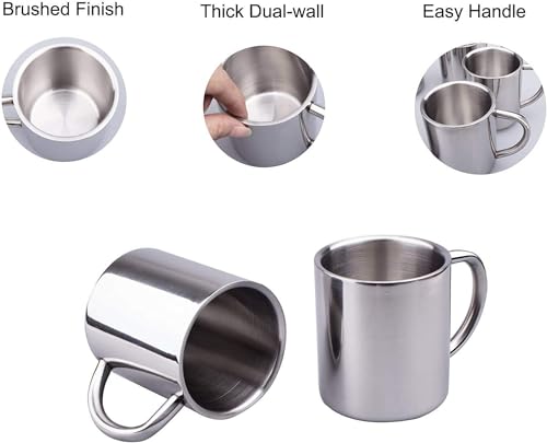 Set of 2 Unbreakable Kids' Stainless Steel Mugs