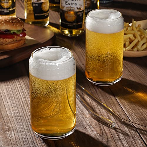Set of 4 Can-Shaped Glass Drinking Cups