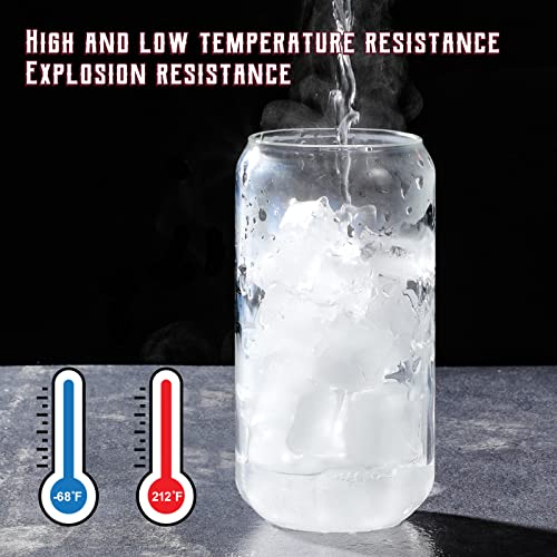 Set of 4 Can-Shaped Glass Drinking Cups