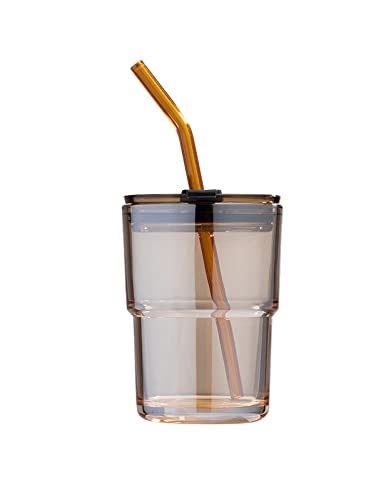 Amber Insulated Tumbler with Straw and Lid