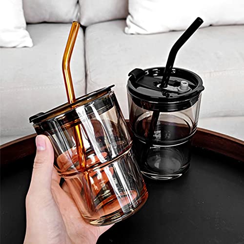 Amber Insulated Tumbler with Straw and Lid