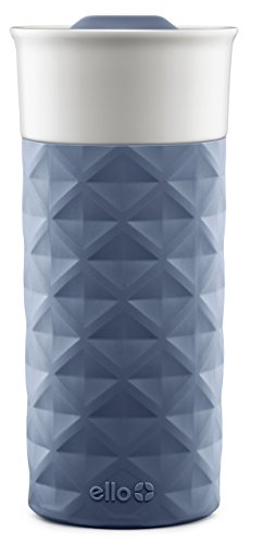 Ello Ogden 16 oz Ceramic Travel Mug - Blue