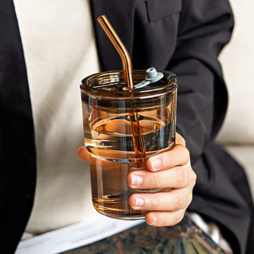 Amber Insulated Tumbler with Straw and Lid