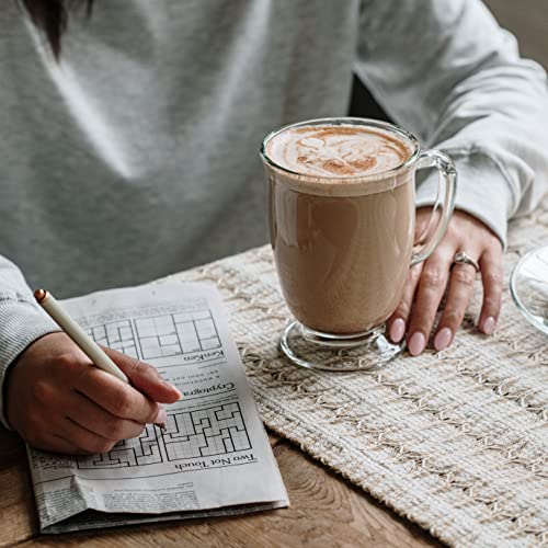 Libbey Kona 16oz Glass Coffee Mug Set