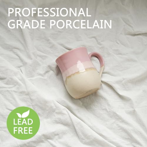 Bosmarlin 20 Oz Pink Ceramic Coffee Mug