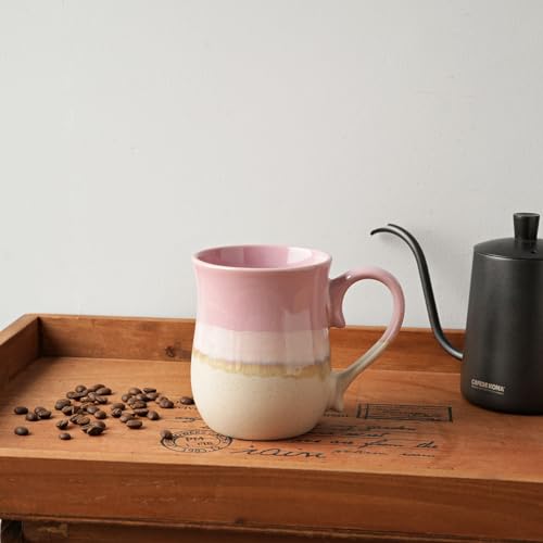 Bosmarlin 20 Oz Pink Ceramic Coffee Mug