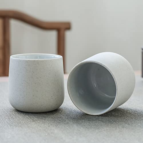 Japanese Ceramic Tea Cup Set - Light Grey