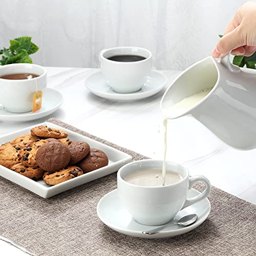 Yedio Porcelain Coffee Cups with Saucers - Set of 6