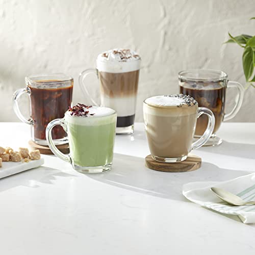 Libbey Kona 16oz Glass Coffee Mug Set