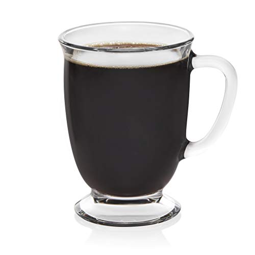 Libbey Kona 16oz Glass Coffee Mug Set