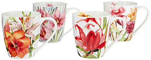 Floral Porcelain Tea and Coffee Mug Set