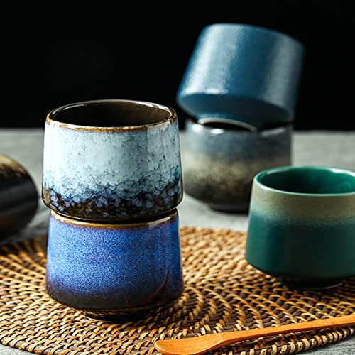 Japanese Ceramic Tea Cup Set - 4 Mugs