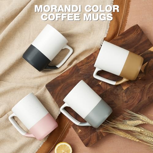 Set of 4 Ceramic Coffee Mugs with Handles