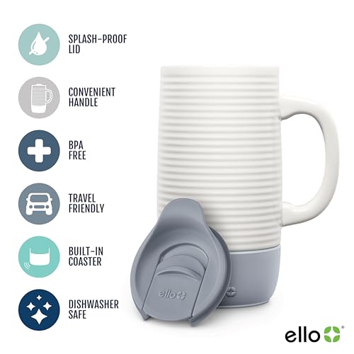 Ello Jane 18oz Ceramic Travel Mug - Gray