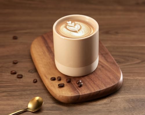 KooK Artisanal Stoneware Latte Mugs, Set of 4