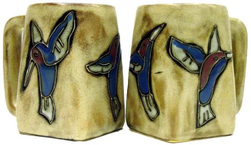 Mara Stoneware Hummingbird 12oz Coffee Mug