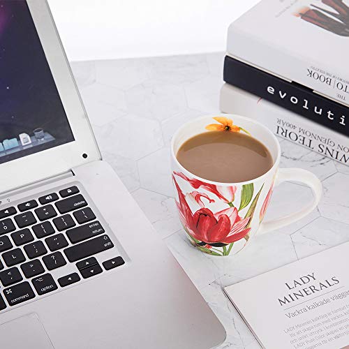 Floral Porcelain Tea and Coffee Mug Set