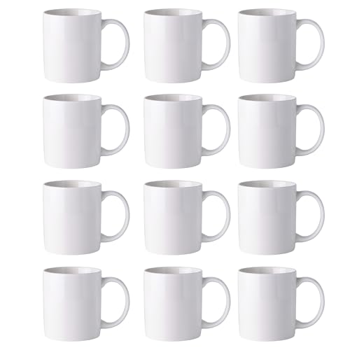 Off-White Ceramic Coffee Mugs Set of 12