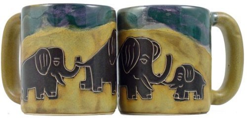 Elephant Design 16oz Stoneware Coffee Mug