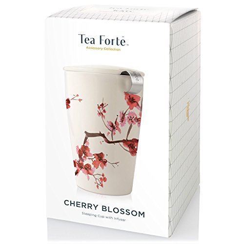 Cherry Blossom Ceramic Tea Infuser Cup