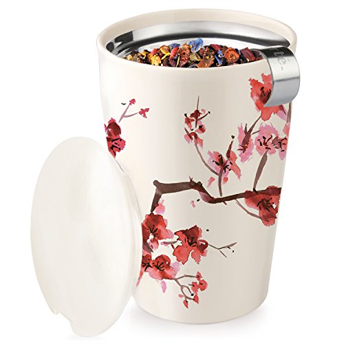 Cherry Blossom Ceramic Tea Infuser Cup