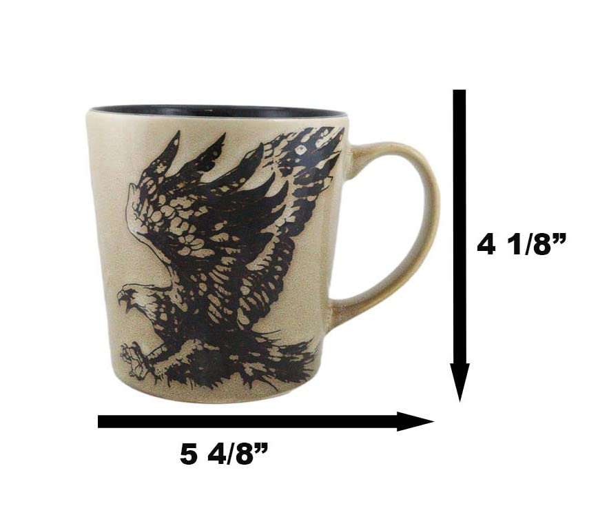 Patriotic Bald Eagle Glazed Ceramic Coffee Mug