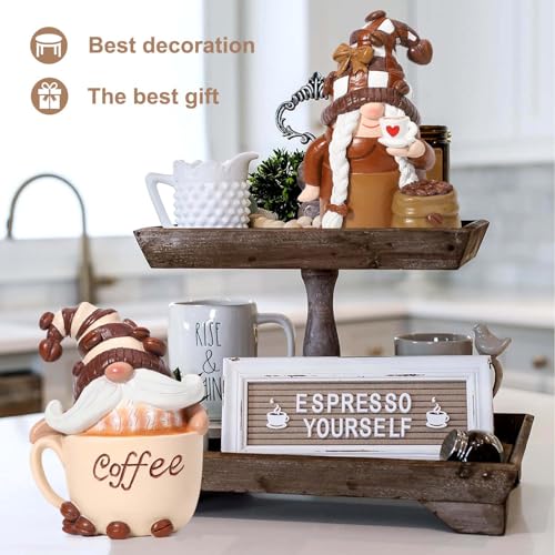 Set of 2 Gnome Coffee Bar Decor Mugs