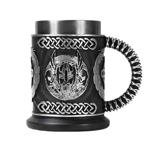Nordic God Odin Mug - Stainless Steel Tankard