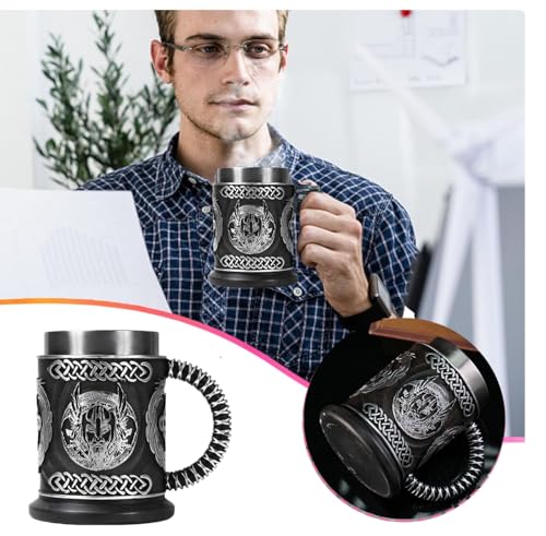 Nordic God Odin Mug - Stainless Steel Tankard