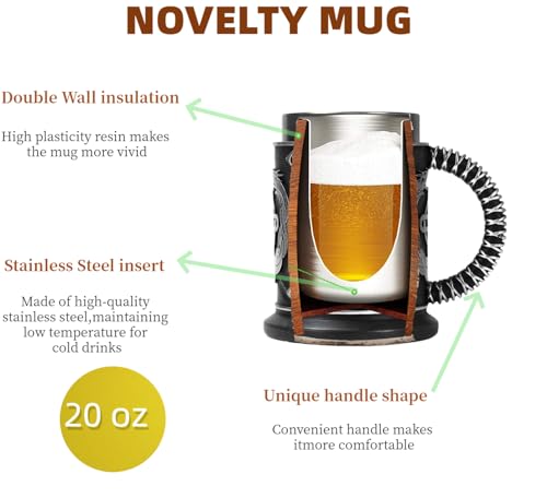 Nordic God Odin Mug - Stainless Steel Tankard