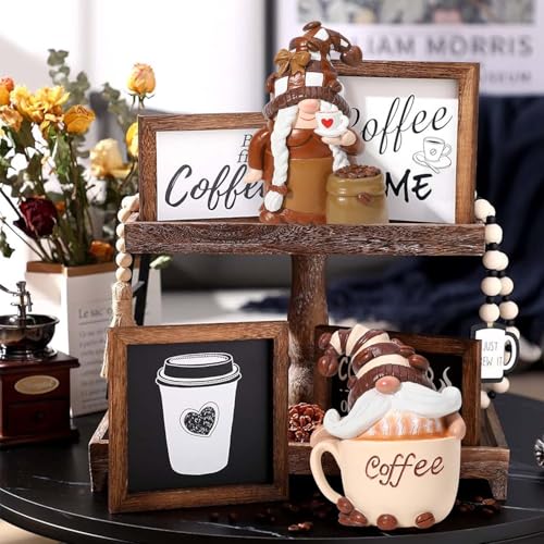 Set of 2 Gnome Coffee Bar Decor Mugs