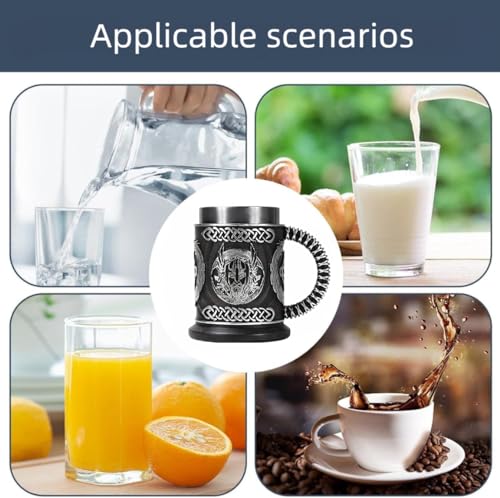 Nordic God Odin Mug - Stainless Steel Tankard