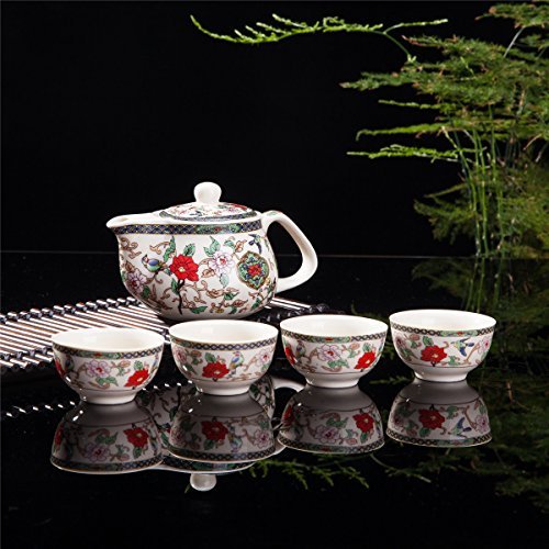 Floral Ceramic Tea Set with Gift Box