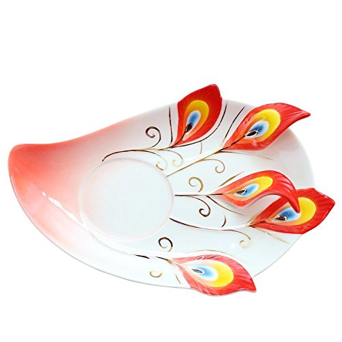 Peacock Theme Fine China Tea Cup & Saucer