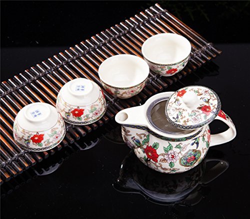Floral Ceramic Tea Set with Gift Box