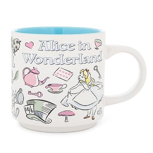 Alice in Wonderland Stackable Ceramic Mug - 13 oz