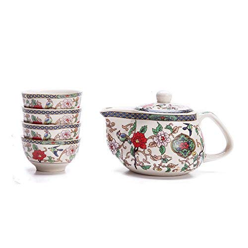 Floral Ceramic Tea Set with Gift Box