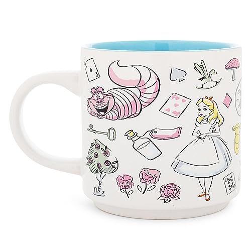 Alice in Wonderland Stackable Ceramic Mug - 13 oz