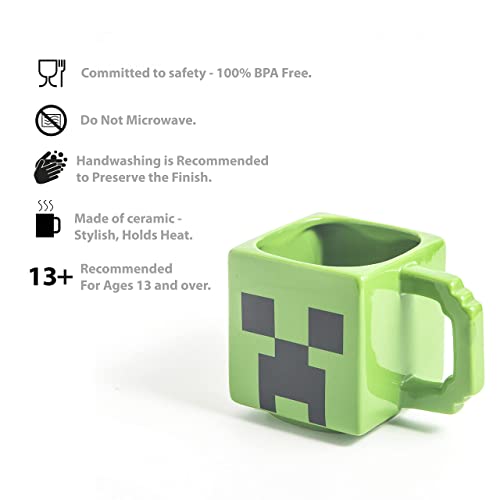 Minecraft 3D Sculpted Ceramic Coffee Mug Set