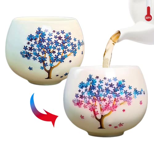 Cherry Blossom Heat Changing Tea Cups & Mugs