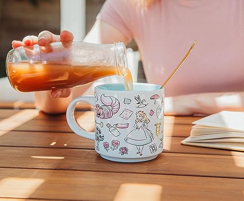 Alice in Wonderland Stackable Ceramic Mug - 13 oz