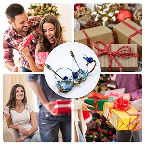 DUMVOIN Fancy Rose Enamel Tea Cup Set