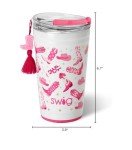 Swig Life 24oz Party Cup, Stackable Insulated Travel Coffee Tumbler with EZ Slider Lid, Cup Holder Friendly Travel Thermos, Stainless Steel 24 oz Tumbler, Reusable Coffee Mug (Let's Go Girls)