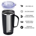 MEBRUDY 17oz Insulated Stainless Steel Travel Mug
