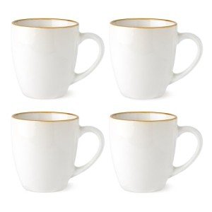 GBHOME Ceramic Coffee Mugs Set of 4, 12oz Stoneware Coffee Mugs Set For Dad Mom Women MEN, Light Weight Ceramic Coffee Cups for Latte/Tea/Beer/Hot Cocoa, Dishwasher & Microwave Safe