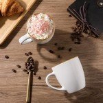 GBHOME Ceramic Coffee Mugs Set of 4, 12oz Stoneware Coffee Mugs Set For Dad Mom Women MEN, Light Weight Ceramic Coffee Cups for Latte/Tea/Beer/Hot Cocoa, Dishwasher & Microwave Safe