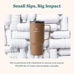 REDUCE 24 oz Hot1 Vacuum Insulated Mug for Hot Tea, Coffee and Other Hot Drinks - With Flo-Motion Lid and Handle, Single-Serve and Cupholder Friendly, Keeps Drinks Hot for up to 8 Hrs, Java